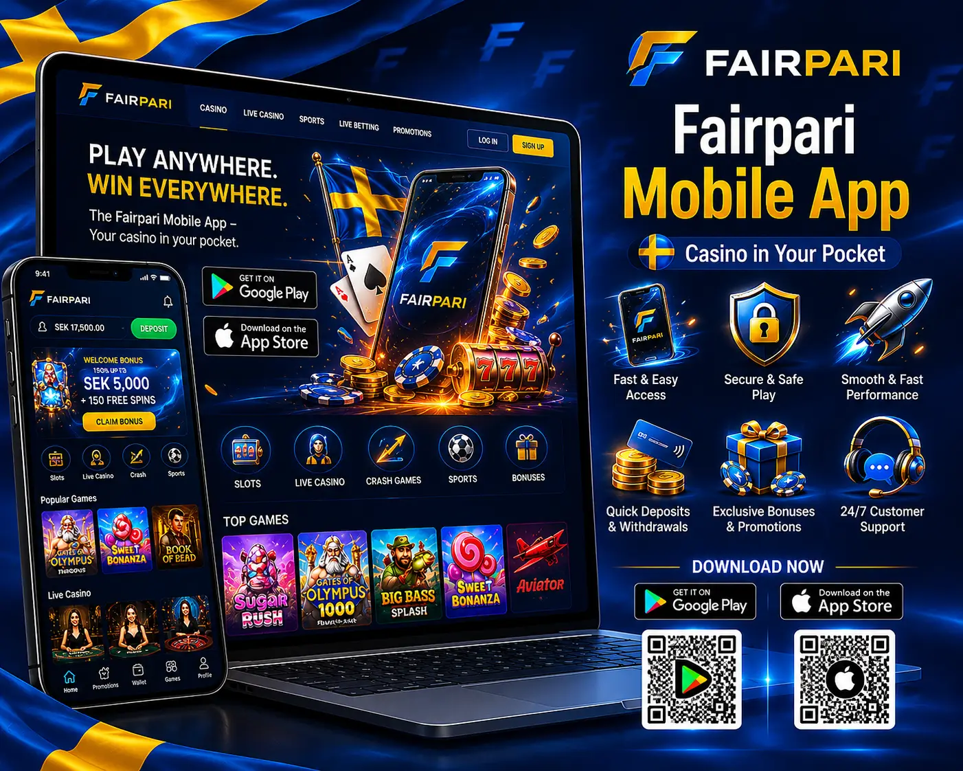 Fairpari Mobile App for Swedish Players